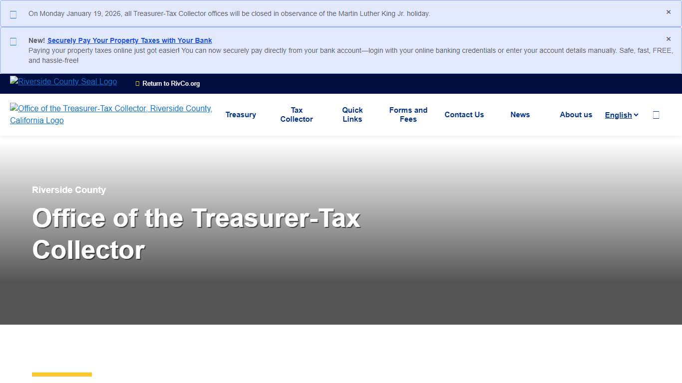 Home Office of the Treasurer-Tax Collector, Riverside County, California